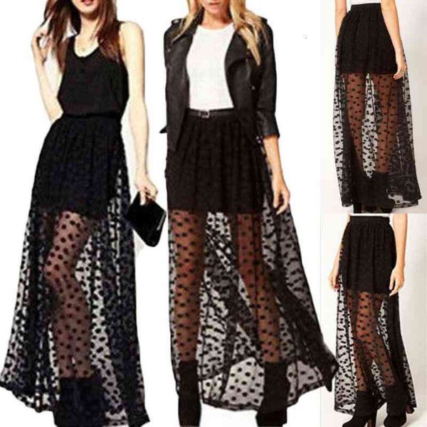 casual skirts women elastic high waist ruffle polka dots mesh long tutu skirt sheer tulle net party bxze, Black
casual skirts women elastic high waist ruffle polka dots mesh long tutu skirt sheer tulle net party bxze, Black
