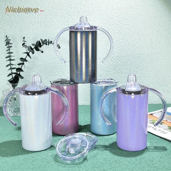 12oz sublimation glitter sippy cup straight shimmer tumbler stainless steel baby cup handles dual-layer heat insulation infant milk bottle w
12oz sublimation glitter sippy cup straight shimmer tumbler stainless steel baby cup handles dual-layer heat insulation infant milk bottle w