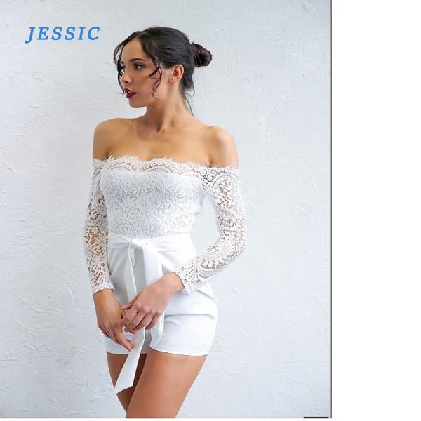 women's jumpsuits & rompers jessic 2021 ladies solid color long-sleeved lace bodysuit belt jumpsuit strapless shoulder summer, Black;white
women's jumpsuits & rompers jessic 2021 ladies solid color long-sleeved lace bodysuit belt jumpsuit strapless shoulder summer, Black;white
