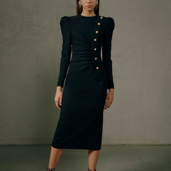 new autumn style long-sleeved velvet fine-curled adjustment thin-tempered long-length stretcher dress of women high-quality clothing 51mm, Black;gray
new autumn style long-sleeved velvet fine-curled adjustment thin-tempered long-length stretcher dress of women high-quality clothing 51mm, Black;gray