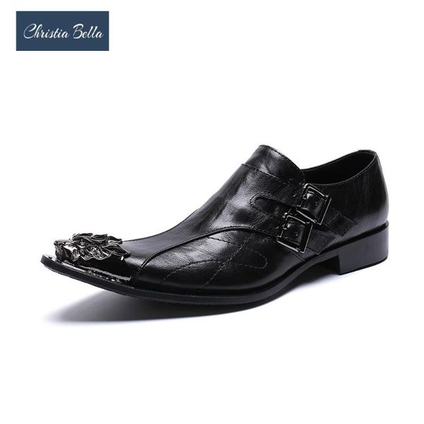 christia bella genuine leather business solid oxfords shoes plus size party monk strap shoes handmade nightclub metal toe, Black
christia bella genuine leather business solid oxfords shoes plus size party monk strap shoes handmade nightclub metal toe, Black
