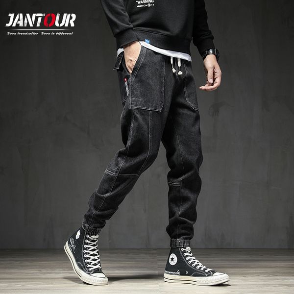 brand jeans men regular joggers streetwear 2020 new hip hop harem jeans fashion cargo pants ankle-length black denim trouser q0105, Black;white
brand jeans men regular joggers streetwear 2020 new hip hop harem jeans fashion cargo pants ankle-length black denim trouser q0105, Black;white