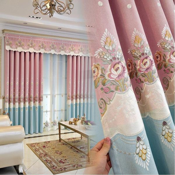 luxury europe chenille pink embroidered floral curtain window for living room bedroom tulle treatment drapes blackout fabrics&40
luxury europe chenille pink embroidered floral curtain window for living room bedroom tulle treatment drapes blackout fabrics&40