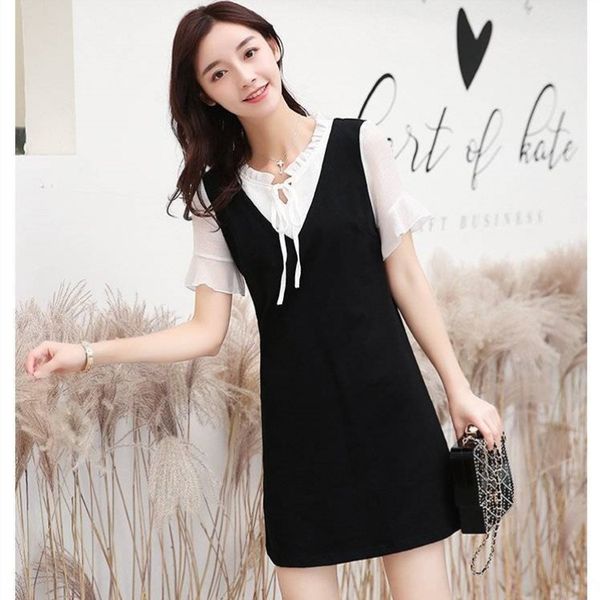 2020 summer new fashion versatile slim fit dress dress women's dressskirt skirtswomen's korean version of large and thin splicing, Black;gray
2020 summer new fashion versatile slim fit dress dress women's dressskirt skirtswomen's korean version of large and thin splicing, Black;gray