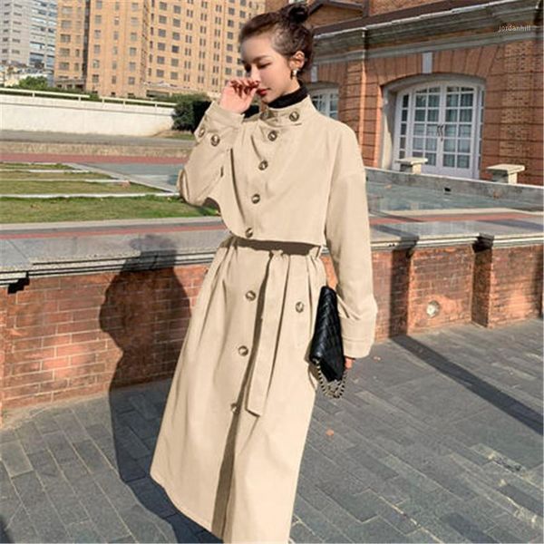 army green collar windbreaker women's 2021 spring autumn korean new british style design temperament long trench coats m3791, Tan;black
army green collar windbreaker women's 2021 spring autumn korean new british style design temperament long trench coats m3791, Tan;black
