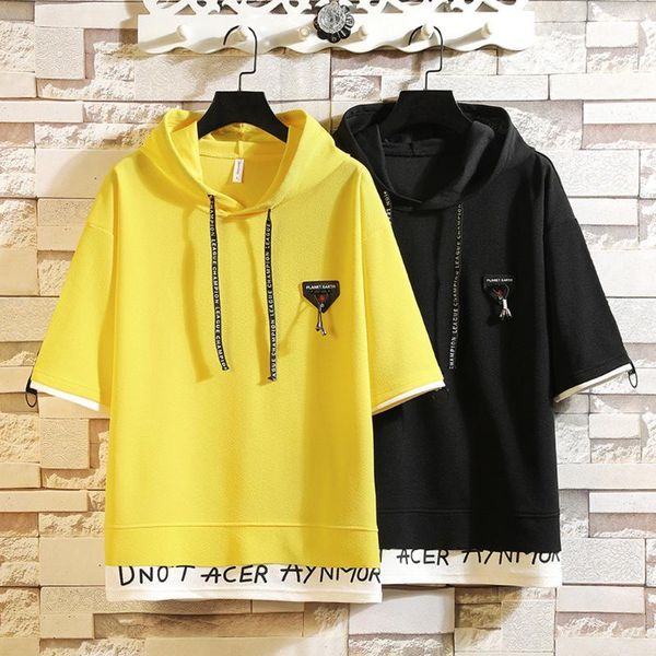 mens hoodies summer fashion patchwork hoodie short sleeves new arrival hip hop loose male sweatshirts, Black
mens hoodies summer fashion patchwork hoodie short sleeves new arrival hip hop loose male sweatshirts, Black