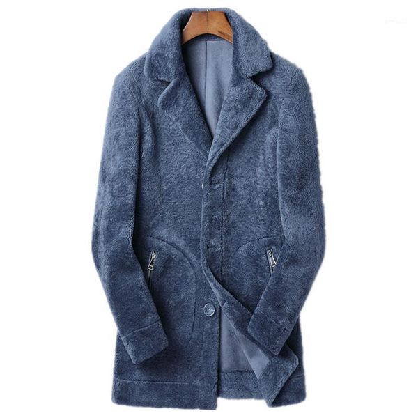 men's leather & faux real fur coat autumn winter jacket men sheep shearling long coats mens suede lining wool jackets jlk18yc1993 my181, Black
men's leather & faux real fur coat autumn winter jacket men sheep shearling long coats mens suede lining wool jackets jlk18yc1993 my181, Black
