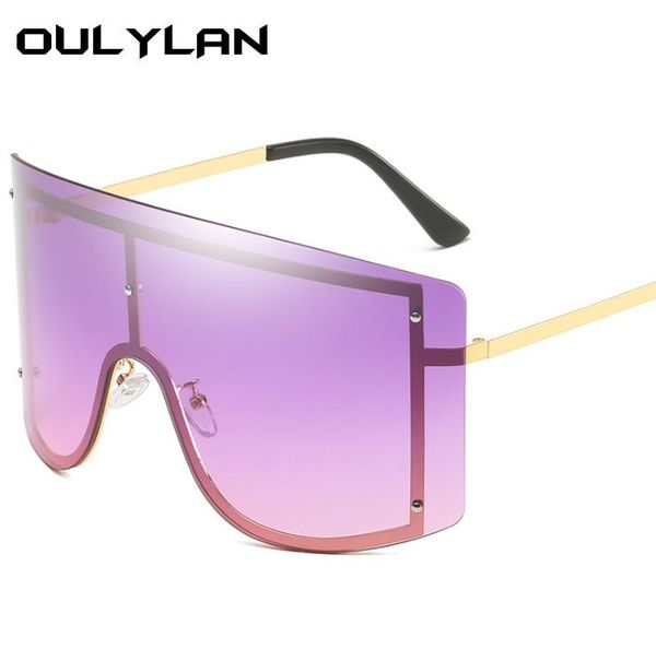 sunglasses oulylan oversized women luxury blue purple gradient sun glasses shades female rimless metal sunglass uv400 ladies, White;black
sunglasses oulylan oversized women luxury blue purple gradient sun glasses shades female rimless metal sunglass uv400 ladies, White;black