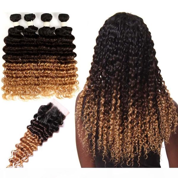 ombre deep wave bundles with closure 1b 4 27 honey blonde brazilian human hair weave bundles with closure remy hair weft, Black;brown
ombre deep wave bundles with closure 1b 4 27 honey blonde brazilian human hair weave bundles with closure remy hair weft, Black;brown