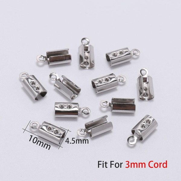 50pcs stainless steel cords crimp end beads caps leather clip tip fold crimp bead bracelet connectors for jewelry making finding h qylhdq, Silver
50pcs stainless steel cords crimp end beads caps leather clip tip fold crimp bead bracelet connectors for jewelry making finding h qylhdq, Silver