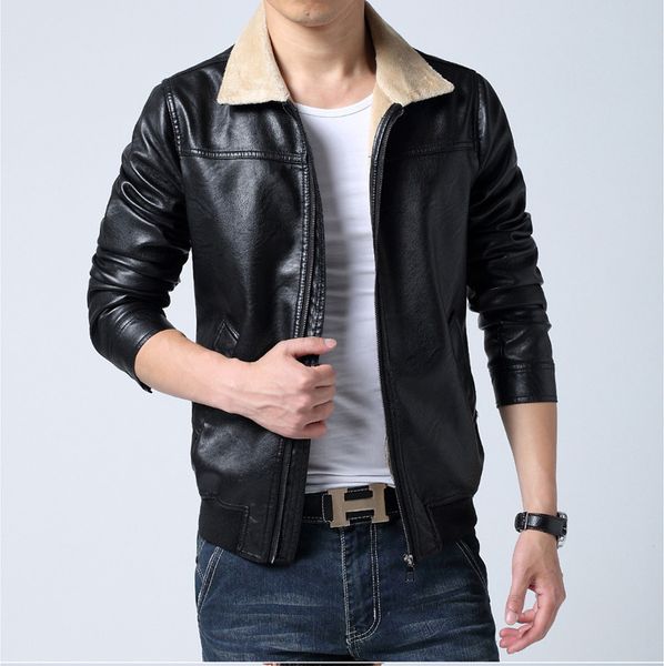 brand men's jackets slim faux overcoat for male lapel casual washed leather jacket outer wear clothing garment kg-86, Black;brown
brand men's jackets slim faux overcoat for male lapel casual washed leather jacket outer wear clothing garment kg-86, Black;brown