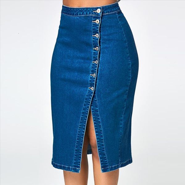 casual midi denim skirts womens elastic high waist knee length high split button pencil skirts blue jeans skirt jupe femme ropa, Black
casual midi denim skirts womens elastic high waist knee length high split button pencil skirts blue jeans skirt jupe femme ropa, Black