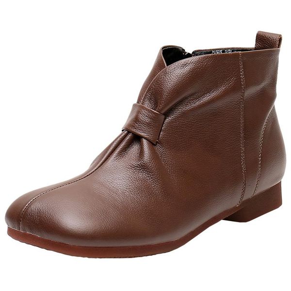 2021 new fashion soft full genuine leather boots autumn ankle boots soft sole comfortable flat shoes woman casual, Black
2021 new fashion soft full genuine leather boots autumn ankle boots soft sole comfortable flat shoes woman casual, Black