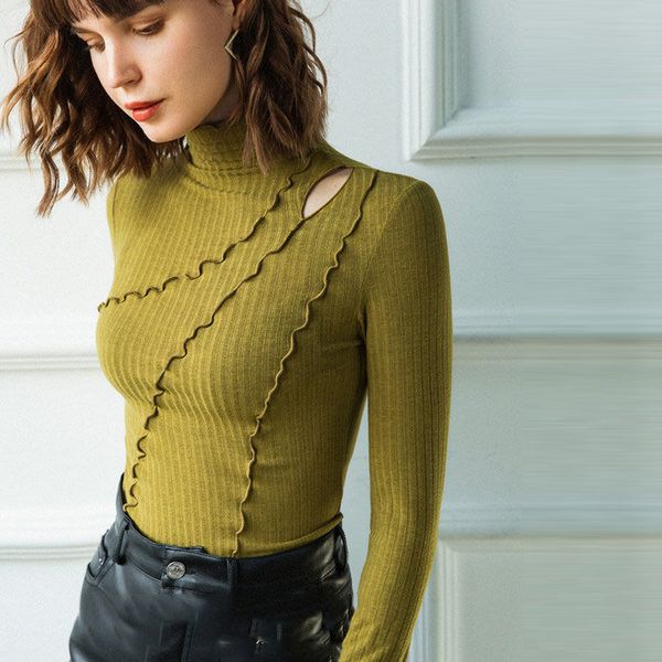 hole 2021 in turtleneck inside small long female fall and winter new foreign style shirt r6x2, White
hole 2021 in turtleneck inside small long female fall and winter new foreign style shirt r6x2, White