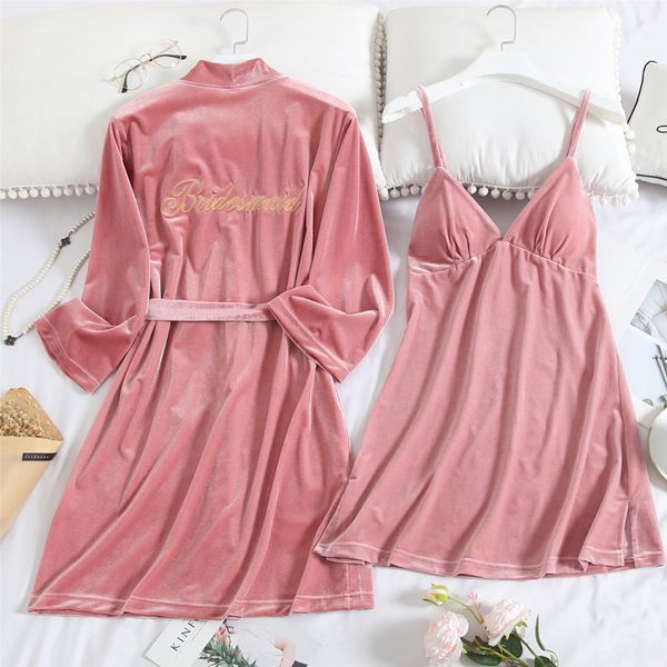 women embroidery bride bridesmaid wedding robe velour 2pcs nighty&robe set sleepwear velvet kimono gown intimate lingerie, Black;red
women embroidery bride bridesmaid wedding robe velour 2pcs nighty&robe set sleepwear velvet kimono gown intimate lingerie, Black;red