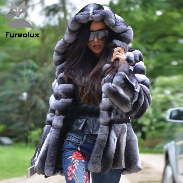 furealux real natural rex fur coat 100% genuine rex fur chinchilla color winter jacket, Black
furealux real natural rex fur coat 100% genuine rex fur chinchilla color winter jacket, Black