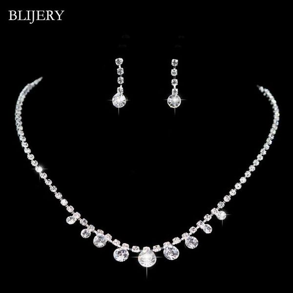 blijery simple style crystal drop necklace earrings jewelry set silver color rhinestone wedding bridesmaid bridal jewelry sets
blijery simple style crystal drop necklace earrings jewelry set silver color rhinestone wedding bridesmaid bridal jewelry sets