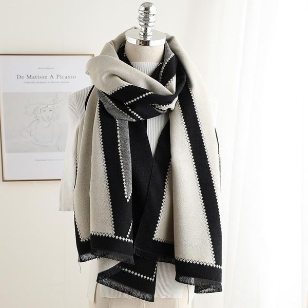 scarves women scarf artificial cashmere wrap oversize shawl reversible mujer bufanda mantilla ultra long cape 70*200cm, Blue;gray
scarves women scarf artificial cashmere wrap oversize shawl reversible mujer bufanda mantilla ultra long cape 70*200cm, Blue;gray