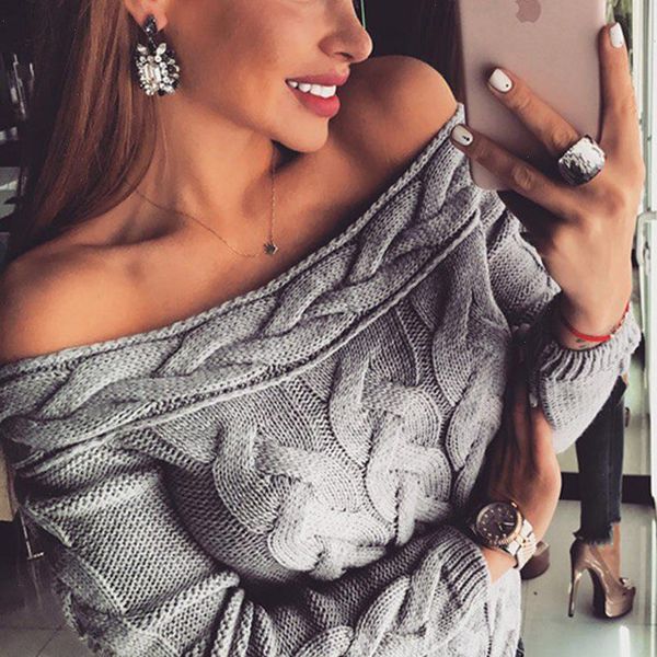 missord 2021 autumn and winter slash neck long sleeve backless pullovers solid color sweater mq19630, White;black
missord 2021 autumn and winter slash neck long sleeve backless pullovers solid color sweater mq19630, White;black
