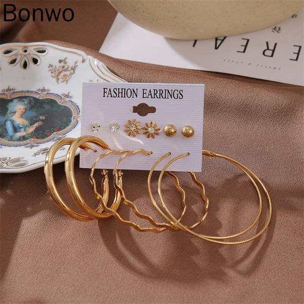 bohemian pearl fashion hoop earrings set for women oversize geometric round crystal circle earring gold color jewelry, Golden;silver
bohemian pearl fashion hoop earrings set for women oversize geometric round crystal circle earring gold color jewelry, Golden;silver