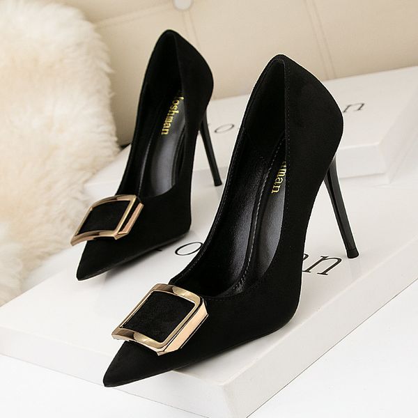 2020 fashion female stiletto shoes shallow mouth suede to metal thin women's high heels ylld, Black
2020 fashion female stiletto shoes shallow mouth suede to metal thin women's high heels ylld, Black