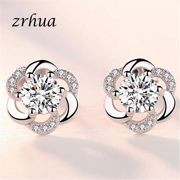 zrhua real 925 sterling silver flower earrings for women christmas gift wedding statement jewelry pendientes brincos q1219, Golden;silver
zrhua real 925 sterling silver flower earrings for women christmas gift wedding statement jewelry pendientes brincos q1219, Golden;silver