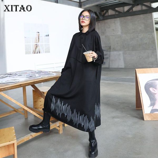 casual dresses xitao plus size dress fashion women single breast print pattern full sleeve 2021 autumn elegant minority dzl1661, Black;gray
casual dresses xitao plus size dress fashion women single breast print pattern full sleeve 2021 autumn elegant minority dzl1661, Black;gray