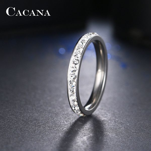 women steel rings for cacana small cz stainless surround fashion jewelry wholesale, Silver
women steel rings for cacana small cz stainless surround fashion jewelry wholesale, Silver
