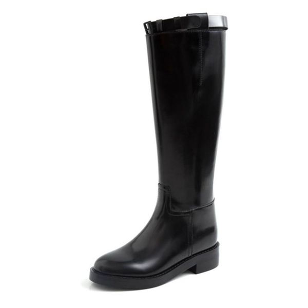 boots woman riding high autumn winter shoes women knee square low heel genuine leather, Black
boots woman riding high autumn winter shoes women knee square low heel genuine leather, Black