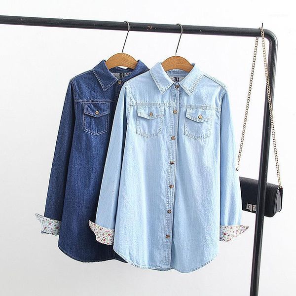 vintage jeans shirt women long sleeve plus size jeans shirt casual streetwear ladies denim blouse women clothes q12791, White
vintage jeans shirt women long sleeve plus size jeans shirt casual streetwear ladies denim blouse women clothes q12791, White
