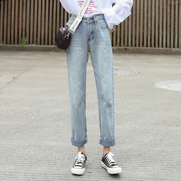 new light color baggy jeans for autumn of 2019, Blue
new light color baggy jeans for autumn of 2019, Blue