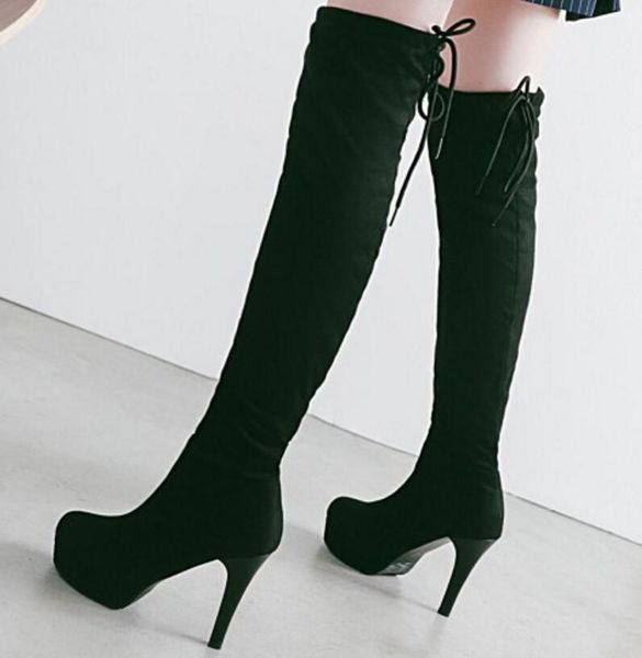 boots sapato feminino woman knee high autumn thin heels platform gladiator shoes lace up booties chaussures femme xz181262, Black
boots sapato feminino woman knee high autumn thin heels platform gladiator shoes lace up booties chaussures femme xz181262, Black