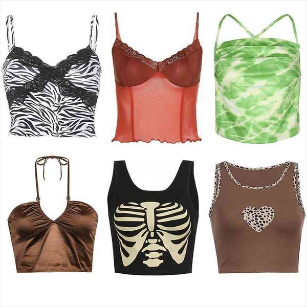 90s brown baby shirt y2k cyber women clothes corset spaghetti strap crop summer body blouse aesthetic camisole, White
90s brown baby shirt y2k cyber women clothes corset spaghetti strap crop summer body blouse aesthetic camisole, White