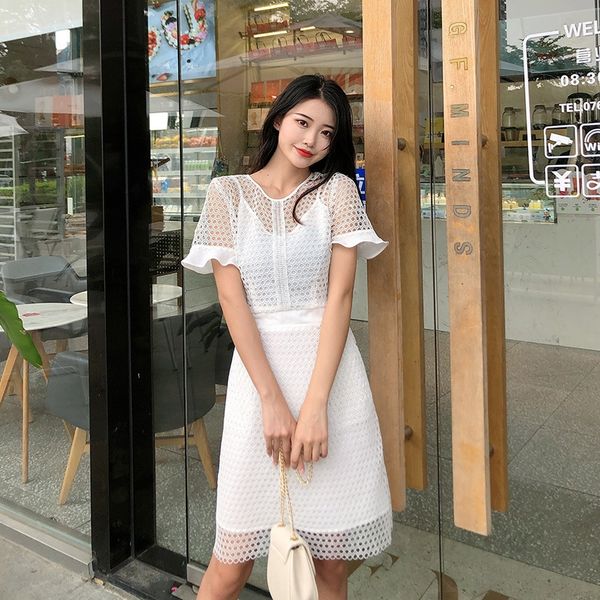 french lady temperament lace zixian women's dress summer 2020 new fashion net red embroidery hollow dress dresslace dressout skirt zoq9, Black;gray
french lady temperament lace zixian women's dress summer 2020 new fashion net red embroidery hollow dress dresslace dressout skirt zoq9, Black;gray