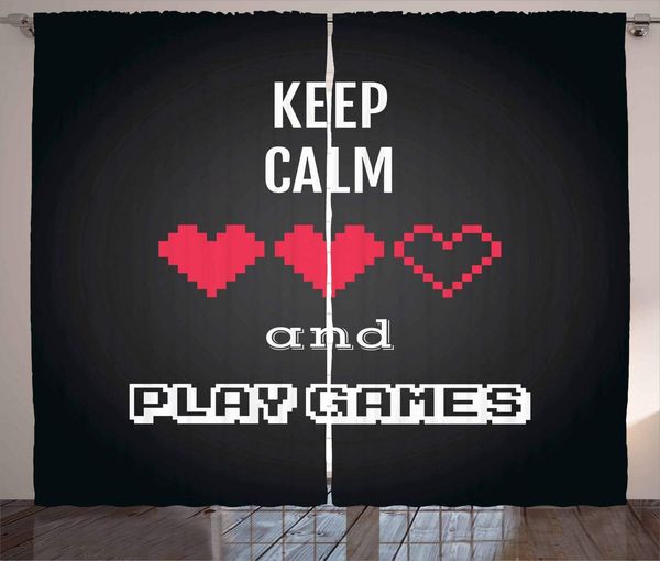 gamer curtains motivational keep calm words with videogame theme ombre background living room bedroom window drapes charcoal
gamer curtains motivational keep calm words with videogame theme ombre background living room bedroom window drapes charcoal