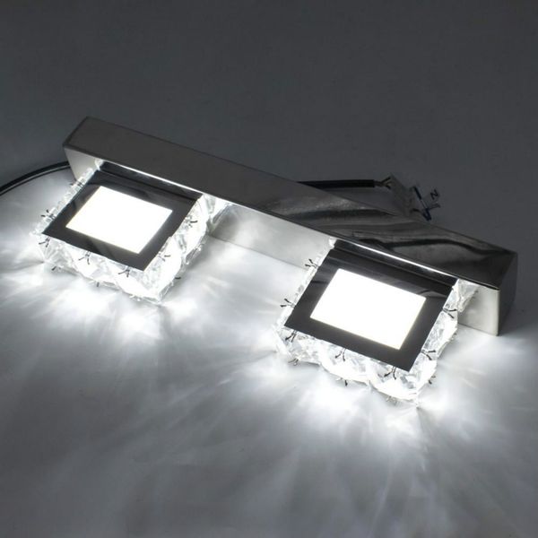 2 Lights Modern Waterproof Mirror Wall Light Led Bathroom Art Decorative Lighting Vanity Crystal Sconce Crystal Lamp