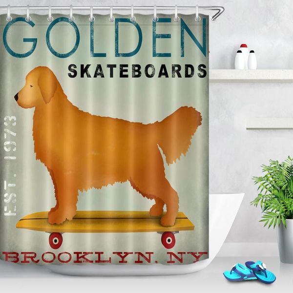 LB Funny Skateboard Golden Retriever Brooklyn Shower Curtain Luxury Farmhouse Waterproof Bathroom Fabric For Men Bathtub Decor
LB Funny Skateboard Golden Retriever Brooklyn Shower Curtain Luxury Farmhouse Waterproof Bathroom Fabric For Men Bathtub Decor