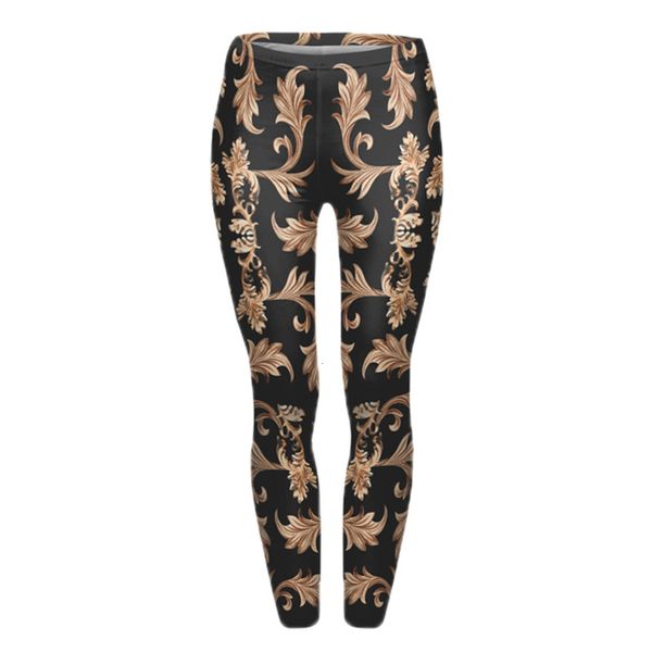 zohra3d digital gold leaf print leggings women's tights, Black
zohra3d digital gold leaf print leggings women's tights, Black