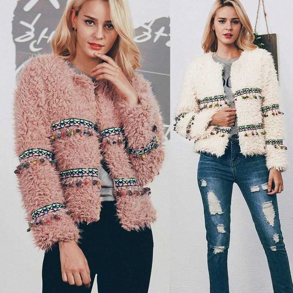 womens winter boho faux lambs wool fringe jacket fashion coats plus size short fuzzy jackets female vintage warm outerwear italian lea 8rpt#, Black;brown
womens winter boho faux lambs wool fringe jacket fashion coats plus size short fuzzy jackets female vintage warm outerwear italian lea 8rpt#, Black;brown
