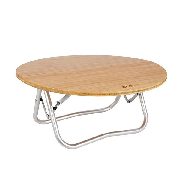 camp furniture outdoor half folding round table camping barbecue picnic portable foldable bamboo board aluminium alloy