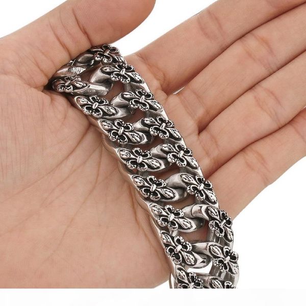 men's large heavy bracelet stainless steel bracelet knight fleur de lis biker bracelet size length 30 mm width 236 mm, Black
men's large heavy bracelet stainless steel bracelet knight fleur de lis biker bracelet size length 30 mm width 236 mm, Black