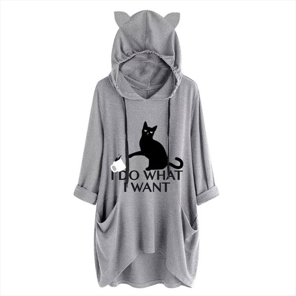 new women hoodies print cat ear hooded long sleeves pocket irregular casual long shirts sweatshirt loose hoodies womens 2020, Black
new women hoodies print cat ear hooded long sleeves pocket irregular casual long shirts sweatshirt loose hoodies womens 2020, Black