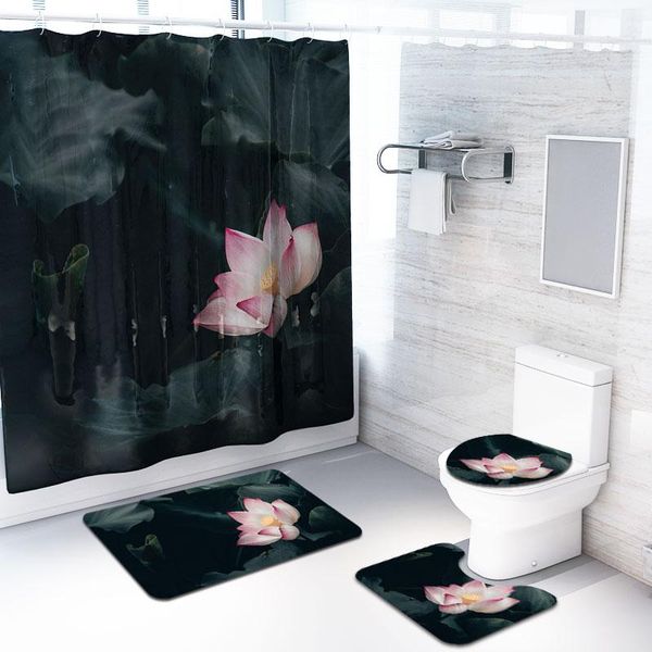 shower curtains 4 in1 flower decor lotus fresh and refined curtain & bathroom rug set waterproof polyester fabric bath
shower curtains 4 in1 flower decor lotus fresh and refined curtain & bathroom rug set waterproof polyester fabric bath