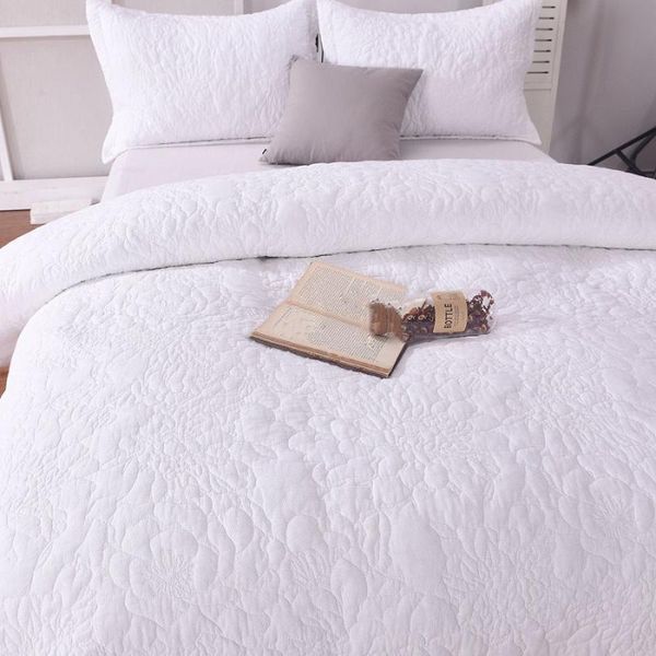 cotton bedspread quilt sets 3pcs coverlet quilted bedding white embroidered quilts bed cover queen size 230x250cm blanket
cotton bedspread quilt sets 3pcs coverlet quilted bedding white embroidered quilts bed cover queen size 230x250cm blanket