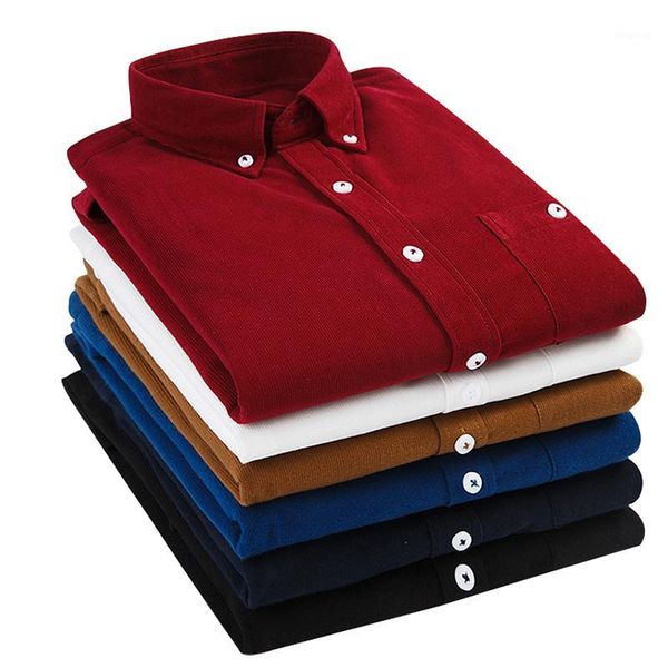2020 fashion long sleeve shirt men solid corduroy dress shirt business shirts mens casual slim fit button business shirts1, White;black
2020 fashion long sleeve shirt men solid corduroy dress shirt business shirts mens casual slim fit button business shirts1, White;black