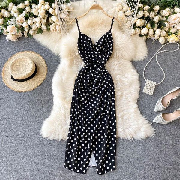 seaside holiday dress women new fashion v neck pleated high waist thin retro dot print sleeveless vestidos p621, Black;gray
seaside holiday dress women new fashion v neck pleated high waist thin retro dot print sleeveless vestidos p621, Black;gray