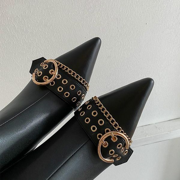 retro genuine leather ankle boots metal decoration pointed toe thick heels pumps night club shoes woman heels boots women, Black
retro genuine leather ankle boots metal decoration pointed toe thick heels pumps night club shoes woman heels boots women, Black
