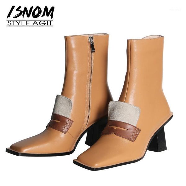 isnom vintage square toe ankle boots women strange high heels short booties shoes woman fashion ladies boot caramel color 20201, Black
isnom vintage square toe ankle boots women strange high heels short booties shoes woman fashion ladies boot caramel color 20201, Black