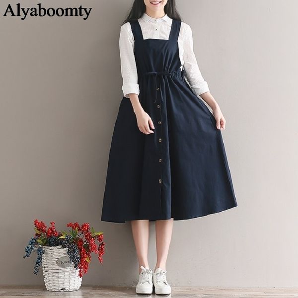 spring summer women sleeveless vintage dress navy blue cotton linen casual loose vestidos spaghetti strap female dress 2xl y200120, White;black
spring summer women sleeveless vintage dress navy blue cotton linen casual loose vestidos spaghetti strap female dress 2xl y200120, White;black