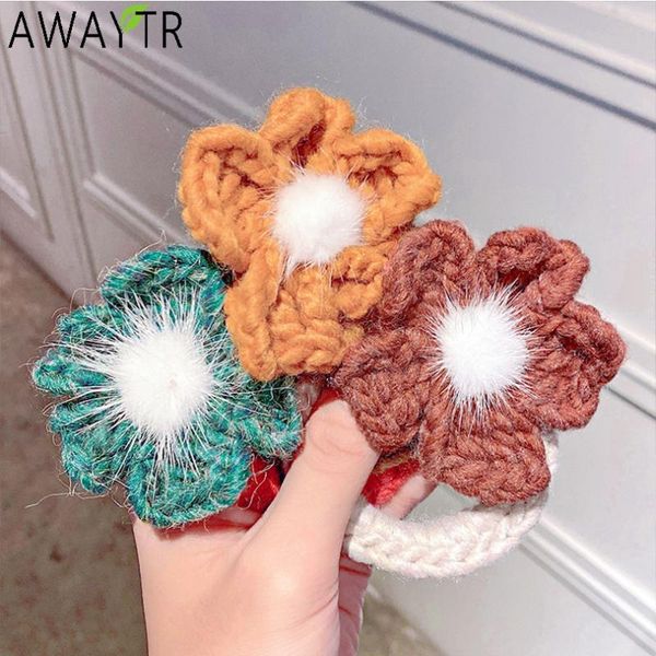 new girls cute hand-made wool knitting flower scrunchie ponytail holder hair bands headband rubber band fashion hair accessories
new girls cute hand-made wool knitting flower scrunchie ponytail holder hair bands headband rubber band fashion hair accessories